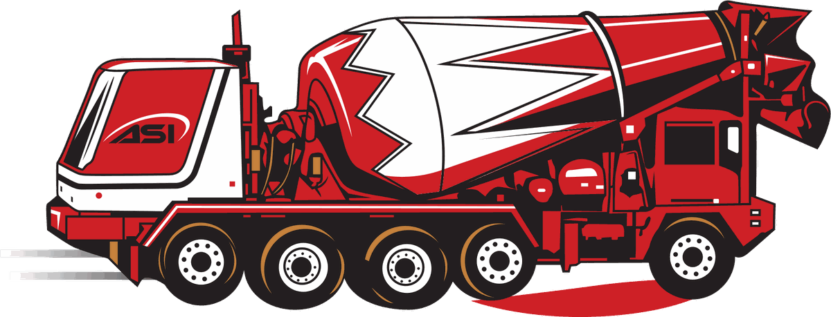 ASI front-discharge mixer truck